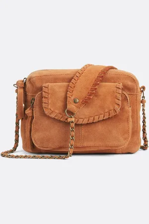 Pieces® Salli Suede Leather Bag