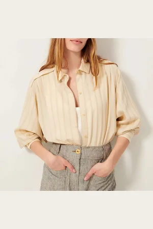 Sessun Ginger Striped Oversize Shirt with Shoulder Tabs
