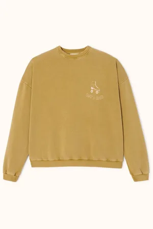 Apaches Collections Riya Loose Fit Sweatshirt with Slogan and Crew Neck