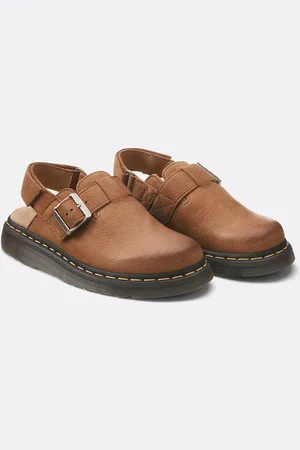 Dr. Martens Jorge II Desert Brown Mules in Tumbled Nubuck