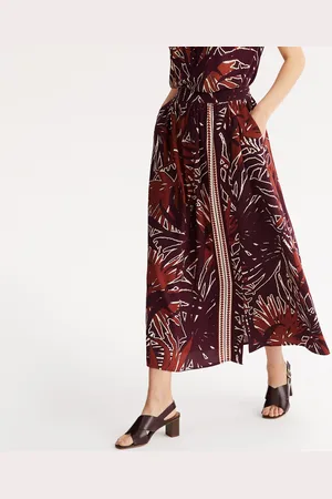 ANNE WEYBURN Printed Full Skirt, Long