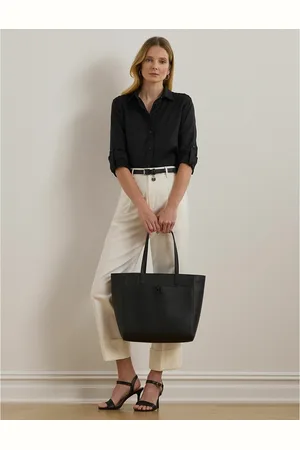 Ralph Lauren Cameryn Large Leather Tote Bag
