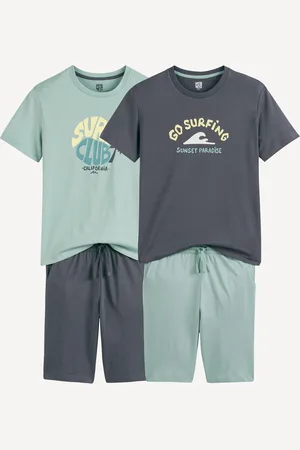 La Redoute Set of 2 Cotton Pyjashorts with Surf Print
