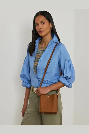Ralph Lauren Reese Small Leather Bucket Bag with Shoulder Strap