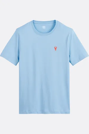 La Redoute Embroidered Crew Neck T-Shirt with Short Sleeves