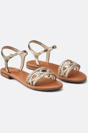 Geox Flat Sandals in Sozy Leather