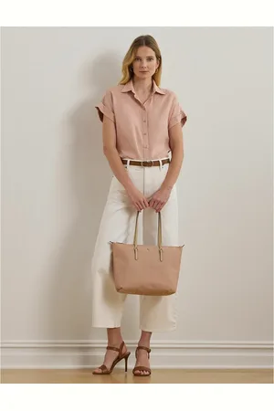 Ralph Lauren Keaton Medium Tote Bag in Polyamide and Leather