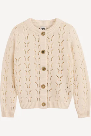 La Redoute Fine Openwork Knit Cardigan with Button Fastening