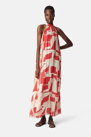 IKKS Sleeveless Maxi Dress, Geometric Print