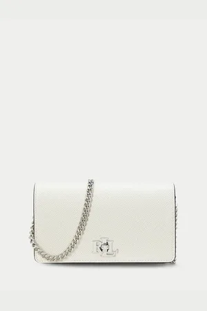 Ralph Lauren Leather Clutch Bag with Chain Shoulder Strap