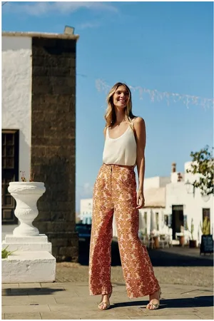 La Petite Etoile Polaris Printed Trousers with Wide Legs