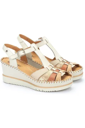 Pikolinos Aguadulce Leather Wedge Sandals