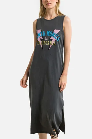 Pieces® Cotton T-Shirt Dress with Print on Front