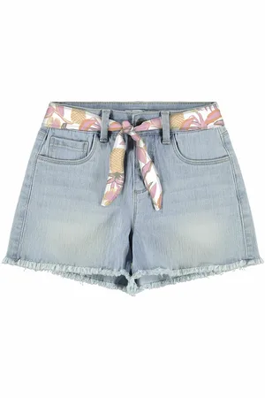 NAME IT Denim Shorts with Tie Belt