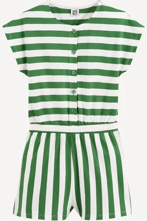 La Redoute Striped Playsuit with Short Sleeves