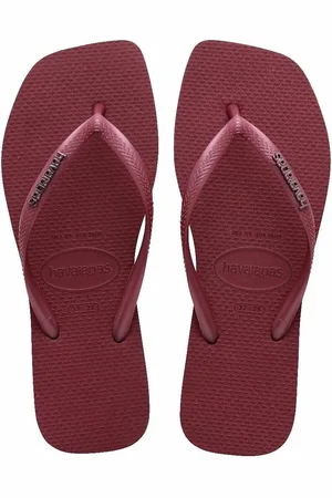 Havaianas Slim Square Logo Metallic Flip Flops