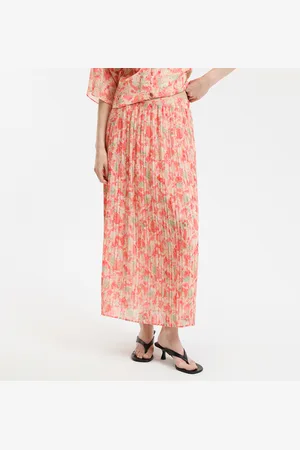 La Redoute Printed Pleated Maxi Skirt