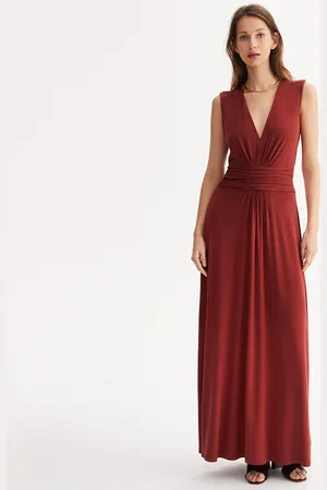 ANNE WEYBURN Flared, Long, Sleeveless Dress