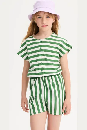 La Redoute Striped Playsuit with Short Sleeves