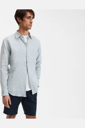 La Redoute Striped Regular Fit Linen Shirt, Long Sleeves