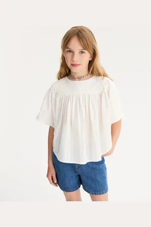 La Redoute Butterfly Blouse with Short Sleeves
