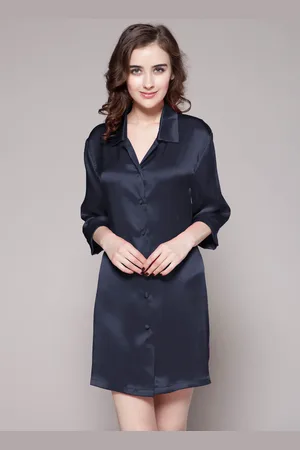 Lilysilk Womens Silk Nighties 1 Silk Comfortable Button Up Night Shirt L