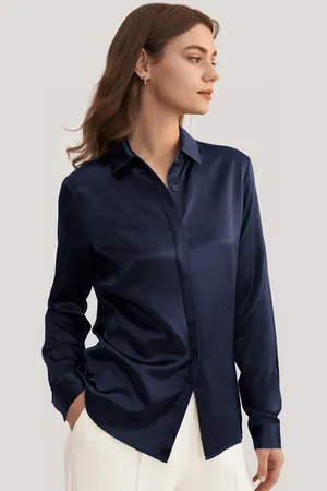 Lilysilk Silk Blouse Women Shirts Basic Concealed Placket Silk Shirt 22 Momme Silk Classic Design