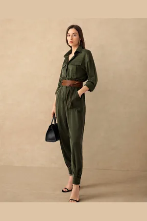 Lilysilk Silk Jumpsuit 22mm Camelwashed Silk Jumpsuit Comfortable XL