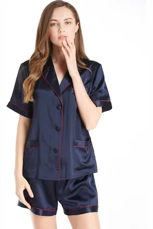 Lilysilk Silk Short Pyjamas For Women 1% Grade 6A Silk Soft Notch Lapel Collar Pj Sets M