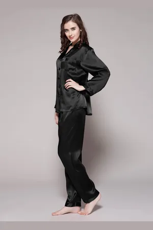Lilysilk Ladies Silk Pyjamas 1 Silk Washable Full Length Nightwear S