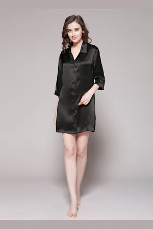 Lilysilk Silk Night Wear Womens Premium Silk Elegant 3/4 Length Sleeve Ladies Nighties M