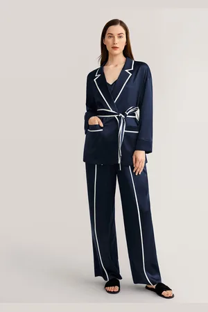 Lilysilk Silk Robes For Women 1% Grade 6A Silk Soft Contrasting Colour Trim Robe XS