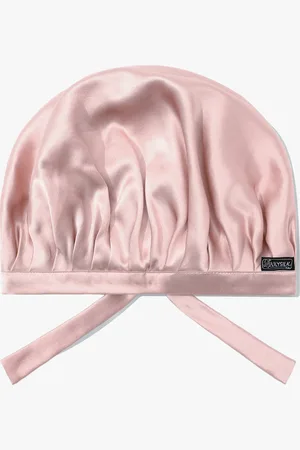 Lilysilk Silk Sleep Cap With Two Long Ribbons Concise Style Skin-Friendly And Breathable United Kingdom Rosy
