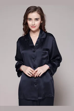 Lilysilk Ladies Silk Pjs 1% Silk Washable Button-Down Nightwear M