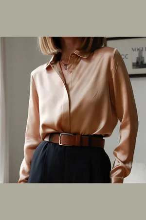 Lilysilk Silk Shirt Basic Concealed Placket Women Silk Shirt Versatile XS