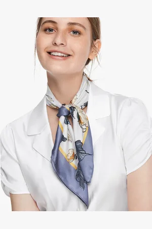 Lilysilk Chic Floral Square Silk Scarf Chic And Elegant Print Ready To Be Used As A Gift