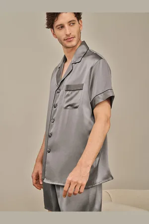 Lilysilk Mens Silk Pyjamas Grey L Best Sale