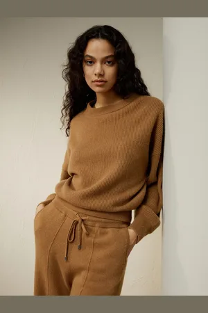 Lilysilk Ladies Cashmere Hoodie Pure Cashmere Oversized And Loungeful Ribbed Knit Cashmere Sweater M