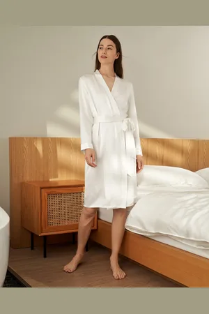 Lilysilk Silk Robes 22 Momme Classic Mid Silk Dressing Gown And Durable 1% Pure