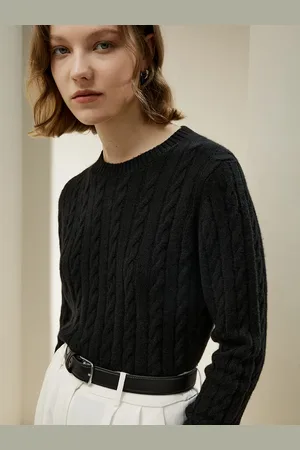 Lilysilk Merino Jumper Womens Cashmere & Wool Warm Ribbed Sweater M