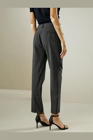 Lilysilk Wool Pants Women Merino Wool Stretchy Tapered Pants 1
