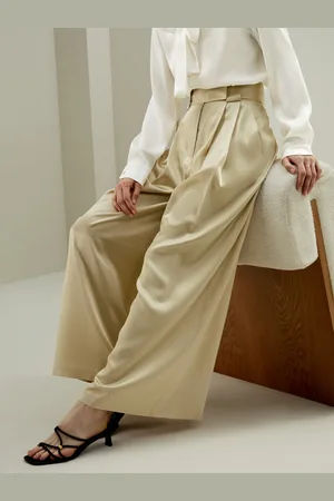 Lilysilk Silk Wide Leg Pants 1% Grade 6A Silk Sophisticated Side Pockets Pants