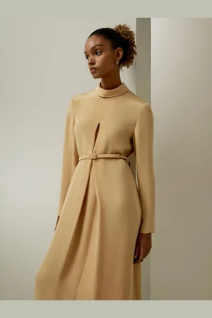 Lilysilk Silk Dress Pure Silk Matching Cloth-Wrapped Belt Suitable For Formal Occasions United Kingdom S