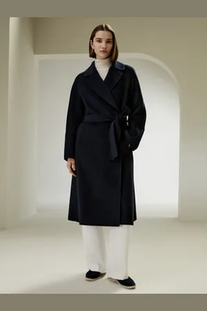 Lilysilk Wool-Blend Robe Coat Cashmere And Merino Wool Long Kimono Sleeves Classic L