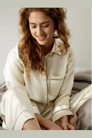 Lilysilk Ladies Silk PajamaSet Lily Mulberry Silk Ultra-Soft Long Sleeve PajamaSets L