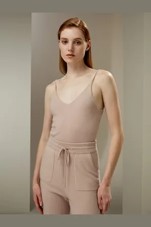 Lilysilk Cashmere Camisole For Women 1% Cashmere V Neck Perfect Wardrobe Staples L