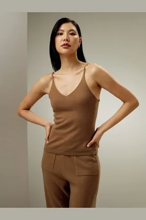 Lilysilk Essential Cashmere Cami Top 1% Cashmere Slim-Fit Design Elegantly Simple L