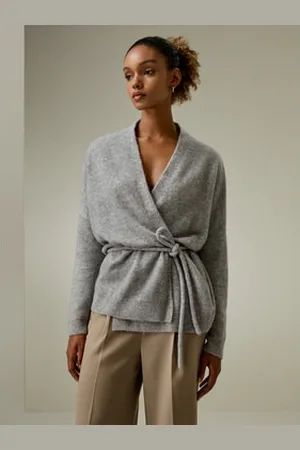 Lilysilk Cashmere Cardigan Ladies Relaxed Fit Breathable United Kingdom M