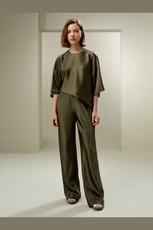 Lilysilk Silk Trousers Minimalist Style Relaxed Fit