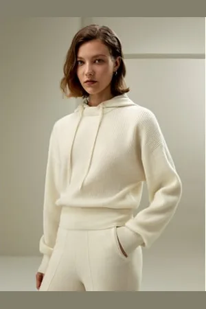 Lilysilk Cashmere Detachable Hoodie 1% Cashmere Oversized And Loungeful Comfortable United Kingdom L